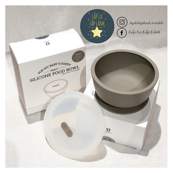 Modui Chén Silicone Có Nắp Be