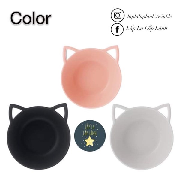 Nineware Chén mèo Trắng size to