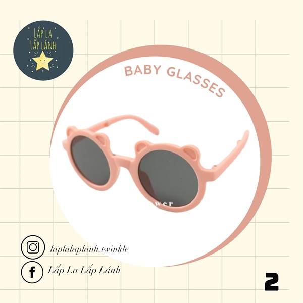Rangubebe Kính mát gấu Hồng
