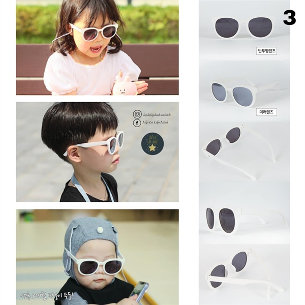 Ankyong Kính mát mẫu 3 Trắng Đen