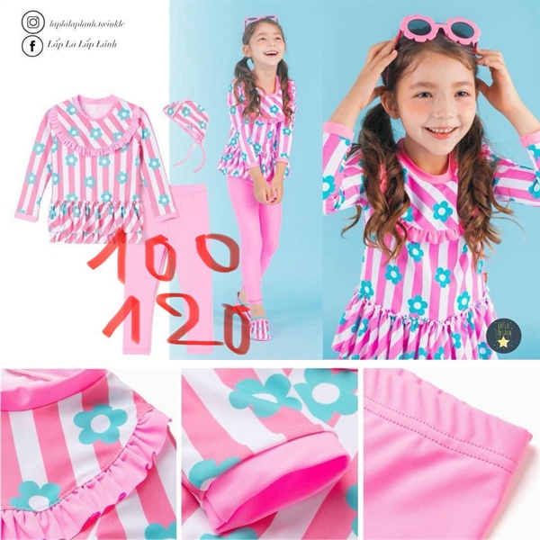 Ozkiz Đồ bơi hoa hồng size 120