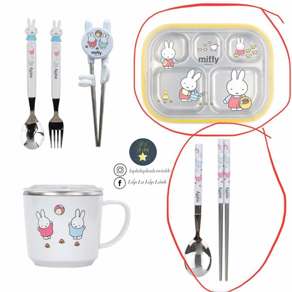 Dongyang Set muỗng đũa Thỏ miffy