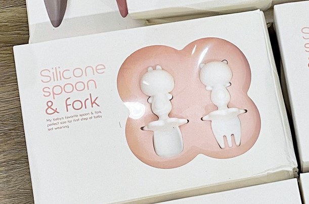 Jellymom Friends Set Muỗng + Nĩa Gấu Trắng