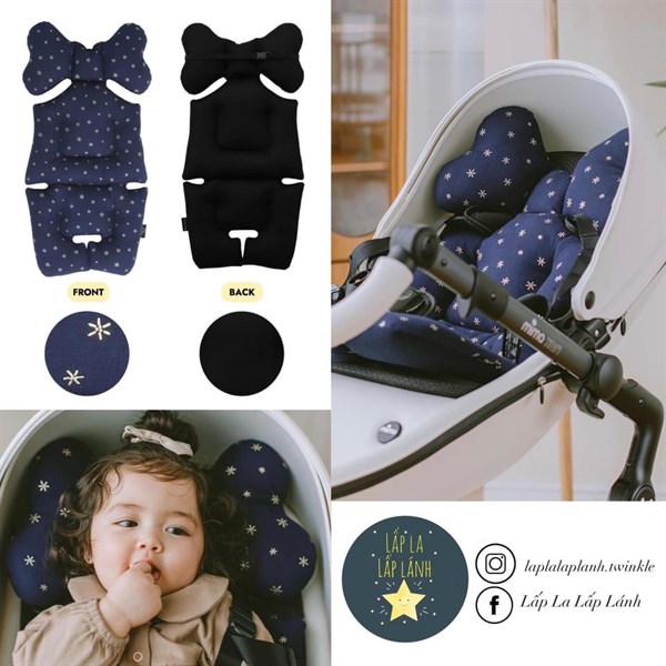 BILY Nệm lót xe đẩy Midnight