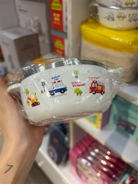 Dongyang Chén inox size lớn ô tô đỏ