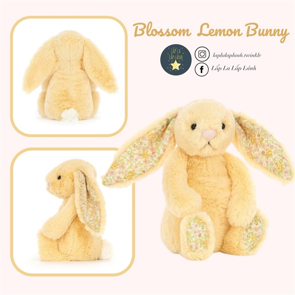 Jellycat Blossom Lemon Bunny size 31cm