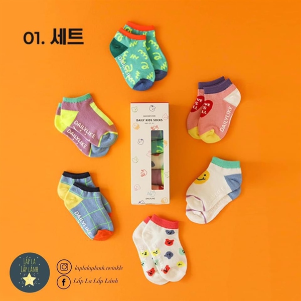 Dailylike set 6 vớ mẫu 2 size S