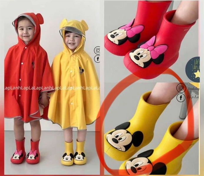 ECLL Ủng vàng Mickey size 150
