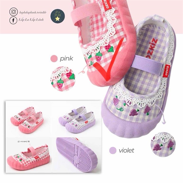 Ozkiz Slip on Hồng ren size 180