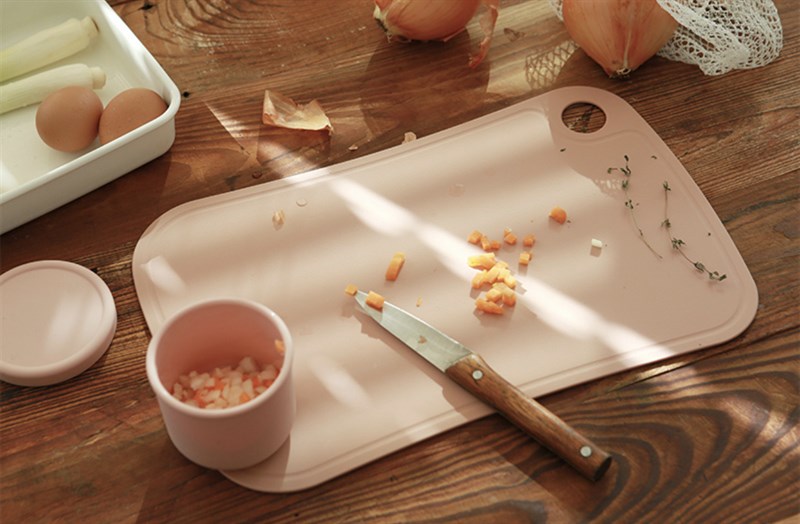 Dailylike Thớt silicone Hồng rose size L