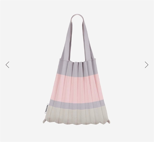 Pleatsmama Túi đeo Hồng xám