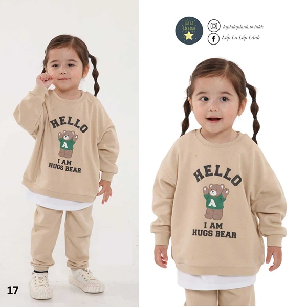 Kidscomo Đồ bộ số 17 size 6-7y