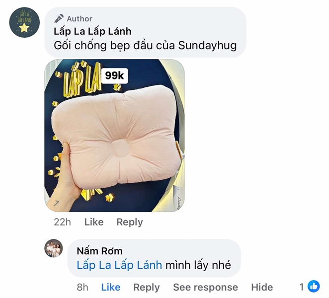 Sundayhug Gối chống bẹp đầu