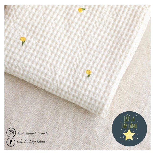 Bebenuvo Chăn lưới hoa vàng