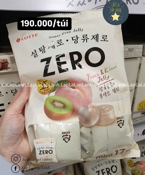 Lotte Zero peach kiwi jelly