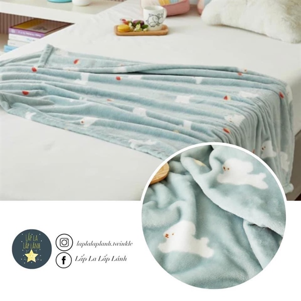 Modernhouse Chăn lông cún xanh