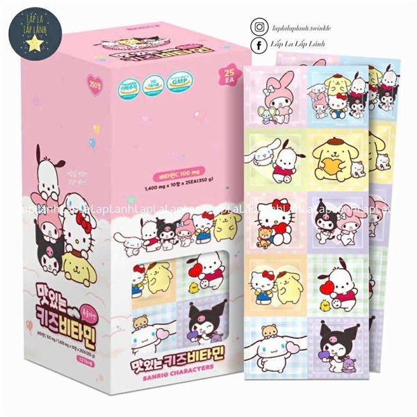 Atex Hộp kẹo Vitamin C 125 viên Sanrio