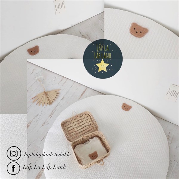 MILKHOUSE Thảm tròn gấu 110cm