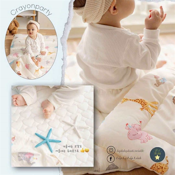 Formongde Set ngủ cooling modal Crayon Party 75x135cm