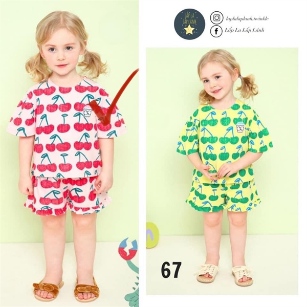 Mollimelli Đồ bộ cherry đỏ