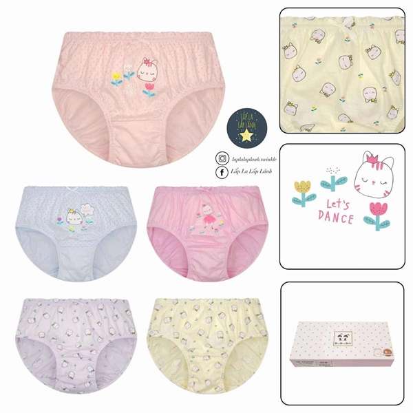 Dingdongdang Set quần chip 5p Mèo cam size 60