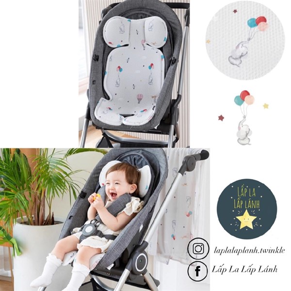 Bebenuvo Nệm lót xe đẩy Voi