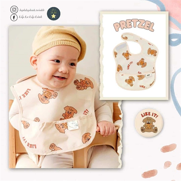 Aijoo Áo yếm chống thấm Cún nâu