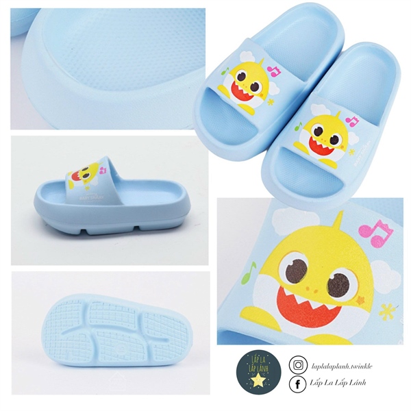 Pinkfong Dép nhựa xanh size 150