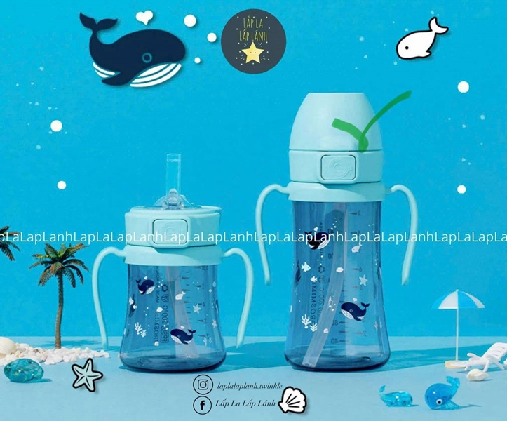 Grosmimi Bình nước Cá voi 300ml