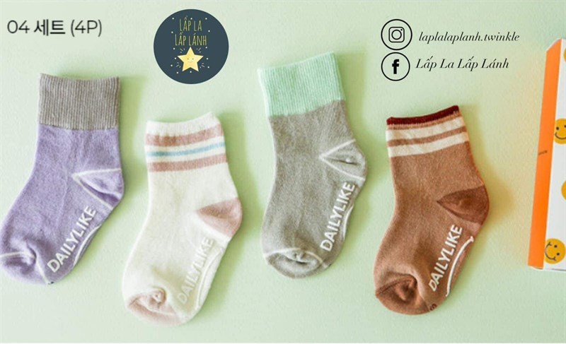 Dailylike set 4 vớ mẫu 4 size M