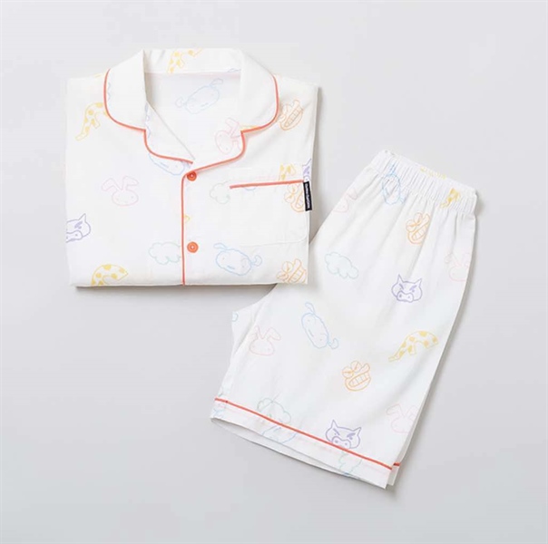 Spaokids Set pyjama Heo thỏ cá sấu ngắn tay cổ V size 130