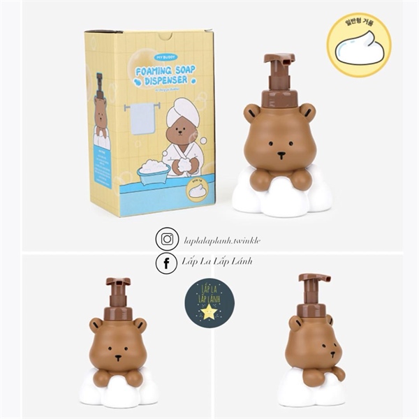 Dailylike Bình rửa tay gấu bọt thường