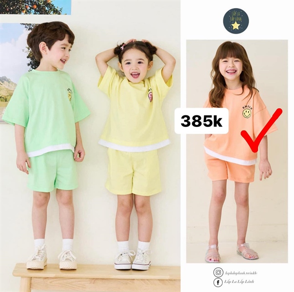 Bebezoo Set quần áo cam size 100