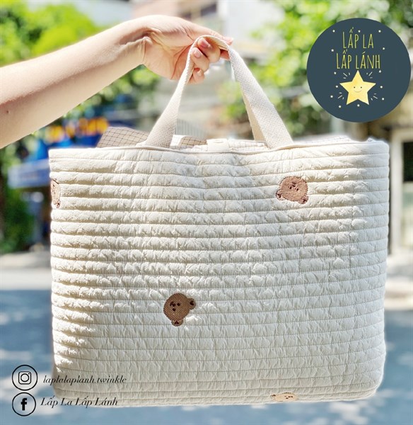 Dottodot Nệm gập chữ nhật Gấu Thỏ