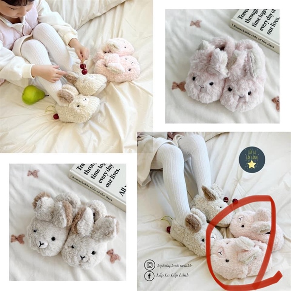 ECLL Dép thỏ hồng size 170