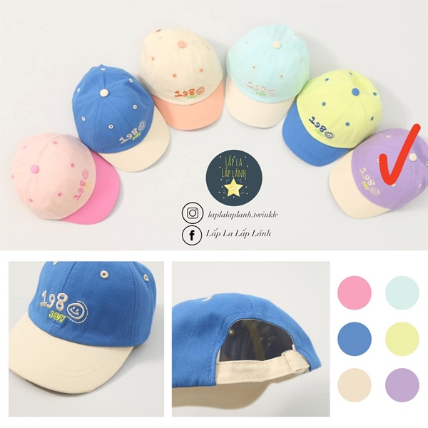 Rangubebe Nón lưỡi trai 198 màu Tím