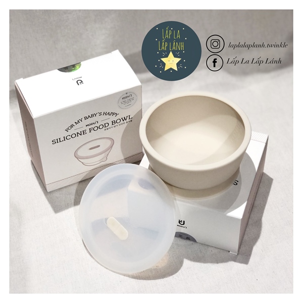Modui Chén Silicone Có Nắp Cream