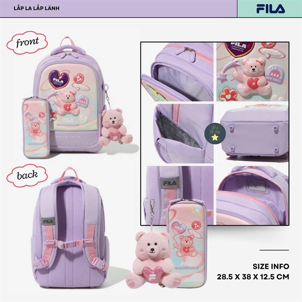 Fila Balo gấu tím FK3BEG1004XLVD