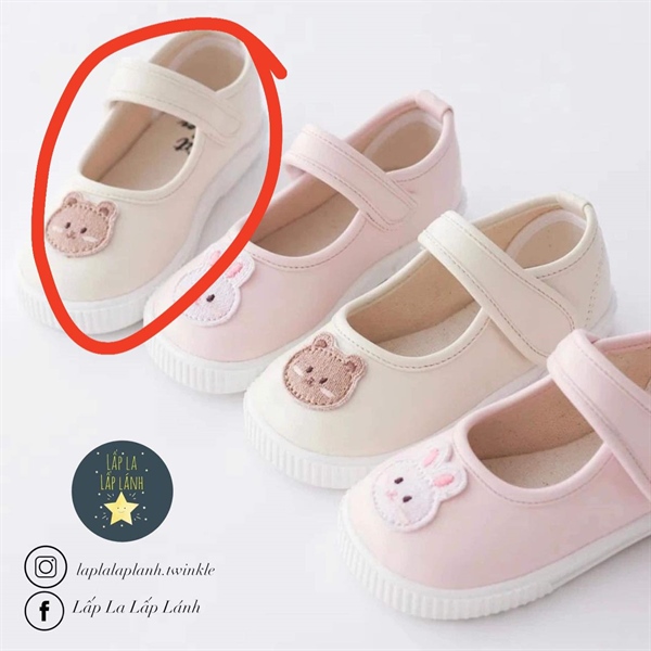 Petitshoes Giày búp be gấu beige size 140