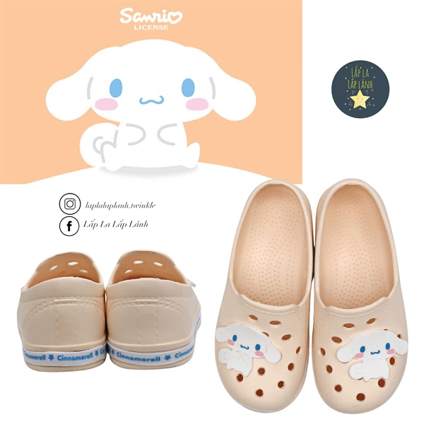 Shoelamode Giày đi mưa Cinnamoroll beige size 190
