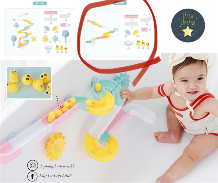 Happyplay Set đồ chơi trượt vịt 34 món