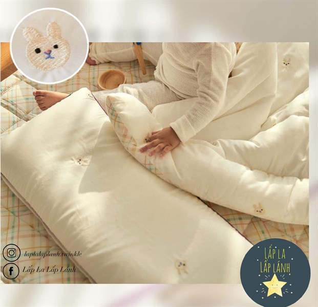 Formongde Wide pillow thêu Thỏ 30x70cm