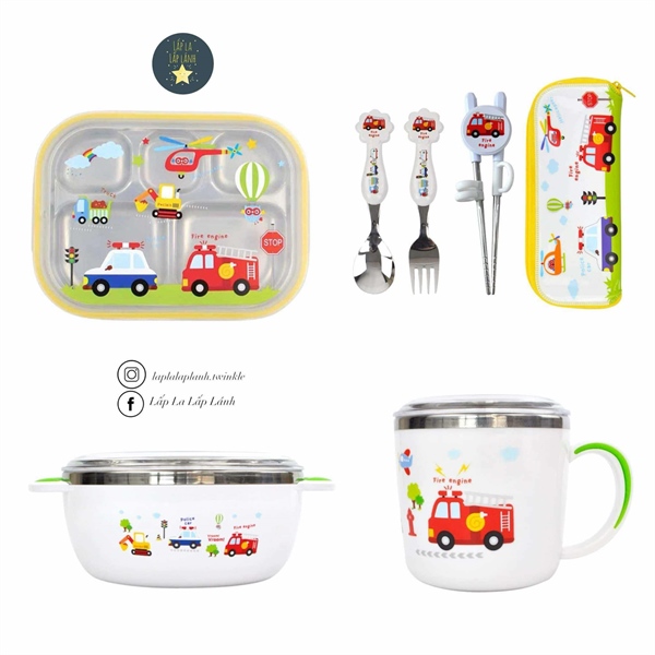 Dongyang Set muỗng nĩa đũa kèm túi ô tô