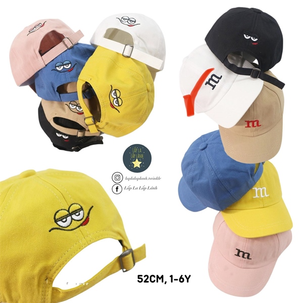 Rangubebe Nón chữ M màu Trắng