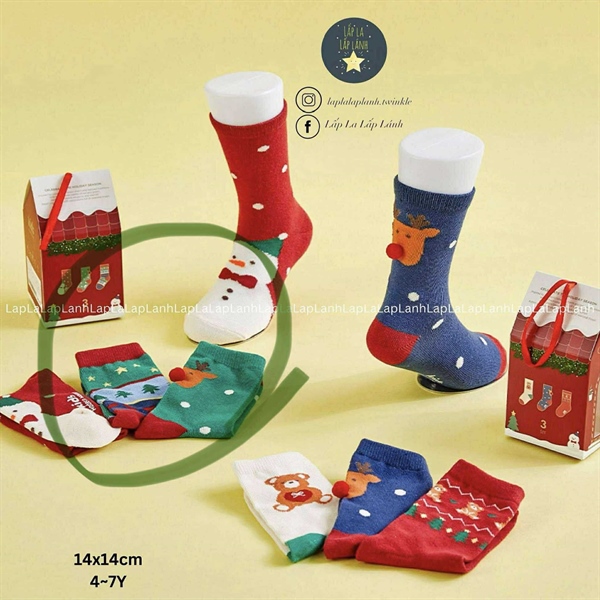 ModernHouse Set vớ 3p Noel Red Green Blue