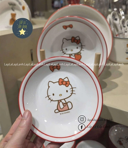 Corelle Đĩa Hello Kitty 12cm size NHỎ