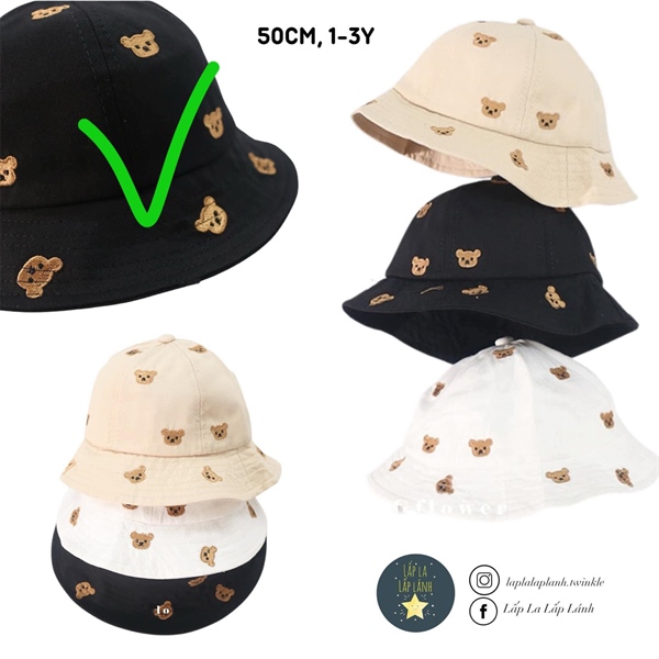 Rangubebe Nón gấu đen