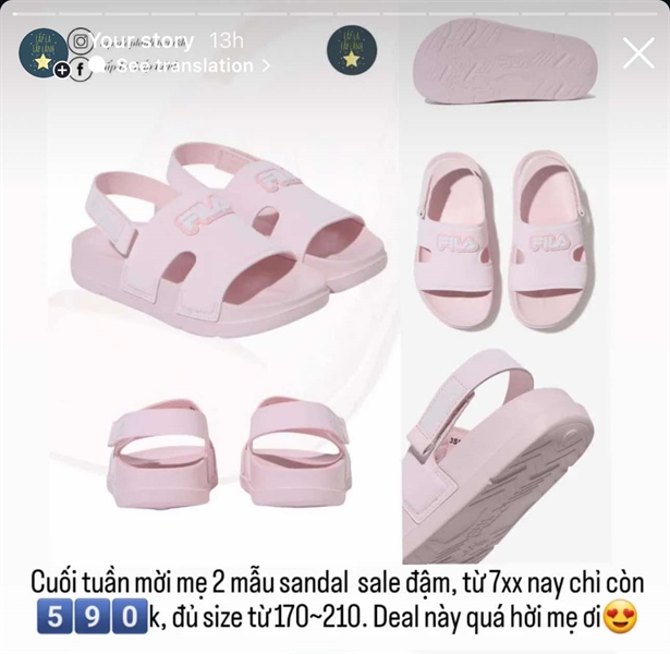 Fila Sandal 9SM01947F650 size 180