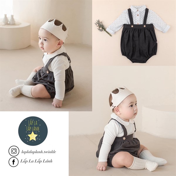 Happy Prince Set Quần yếm + Áo for boy