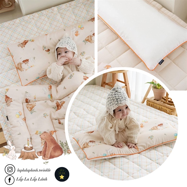 Formongde Wide pillow Gấu thỏ 30x70cm Cotton